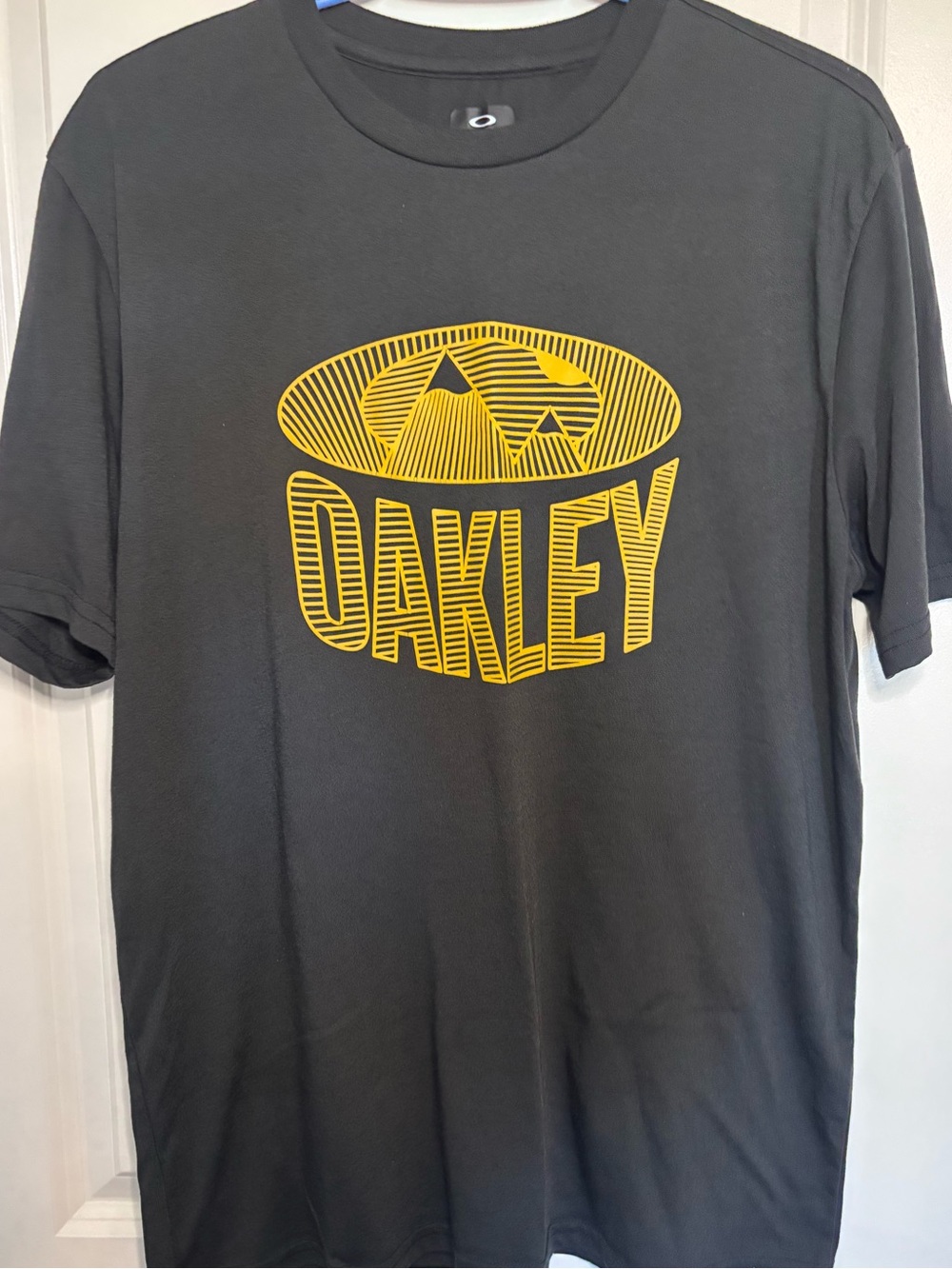 Oakley Black Short-Sleeve Tee with Yellow Logo